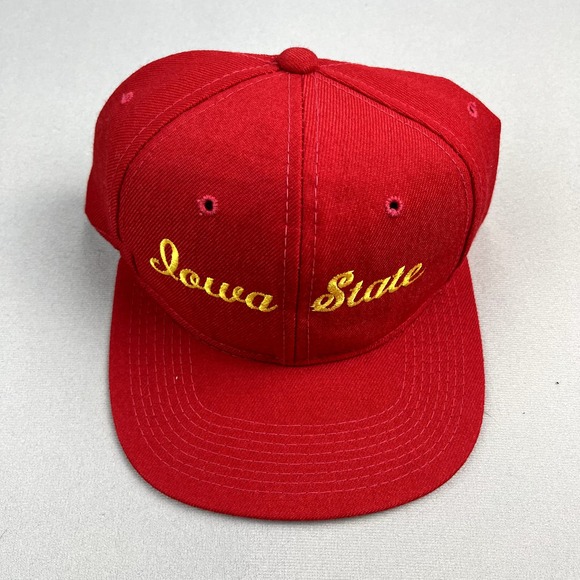 Vintage Iowa State University Hat Cap Snapback Red The Game Cyclones Adjustable - Picture 2 of 7